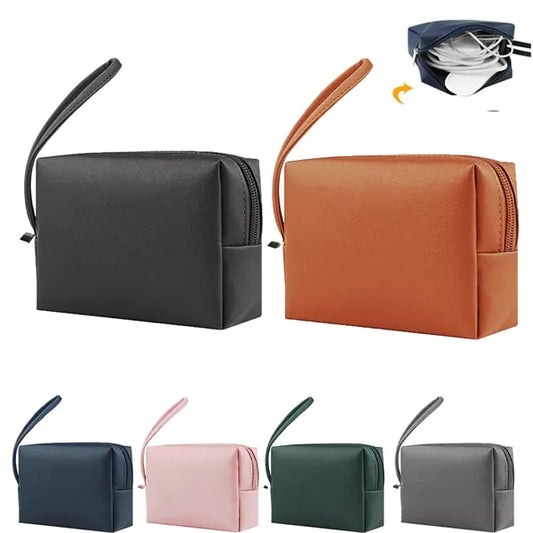 PU Leather Large Capacity Power Cord Bag