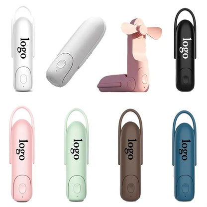 Mini Fast Charge Power Bank Foldable Lighting Fan