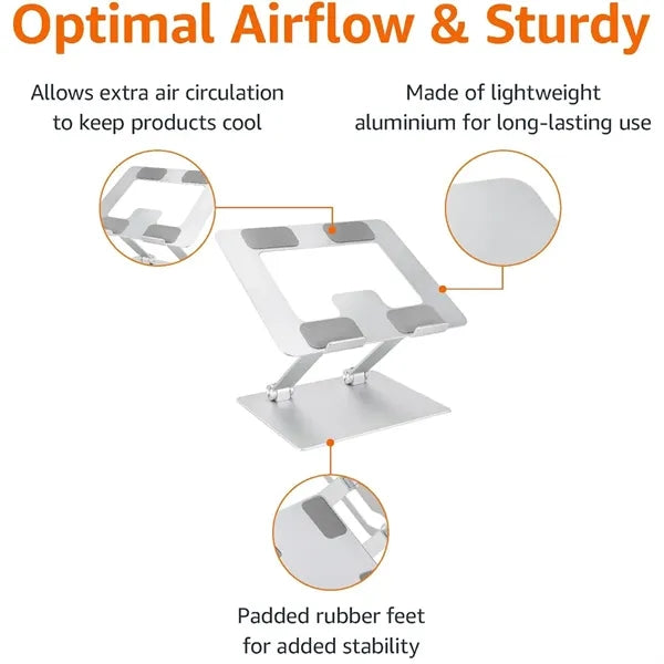 Ergonomic and Foldable Laptop Stand Adjustable