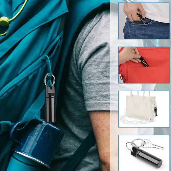 Portable Pill Box With Keychain