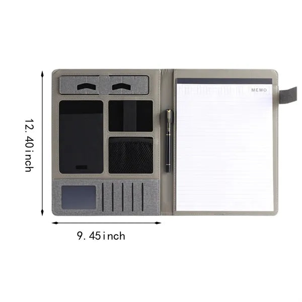 Multi-pocket document organizer notebook a4 business folder