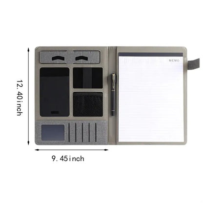 Multi-pocket document organizer notebook a4 business folder