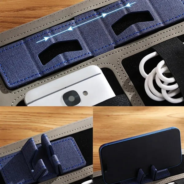 Multi-pocket document organizer notebook a4 business folder