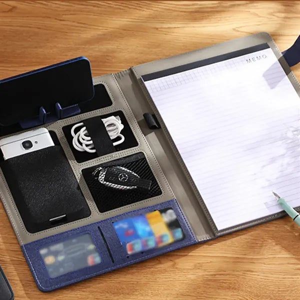 Multi-pocket document organizer notebook a4 business folder