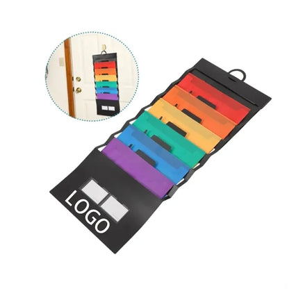 Hanging Document Storage Plastic Bag Multi-Grid Organizer