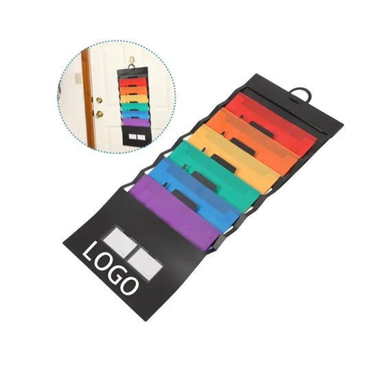 Hanging Document Storage Plastic Bag Multi-Grid Organizer