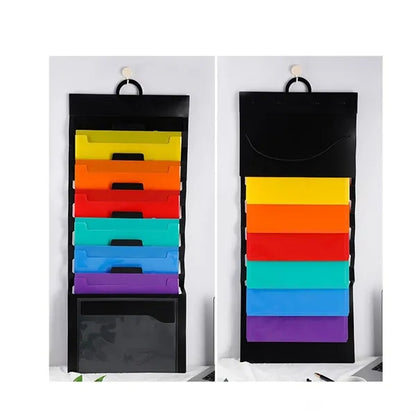 Hanging Document Storage Plastic Bag Multi-Grid Organizer