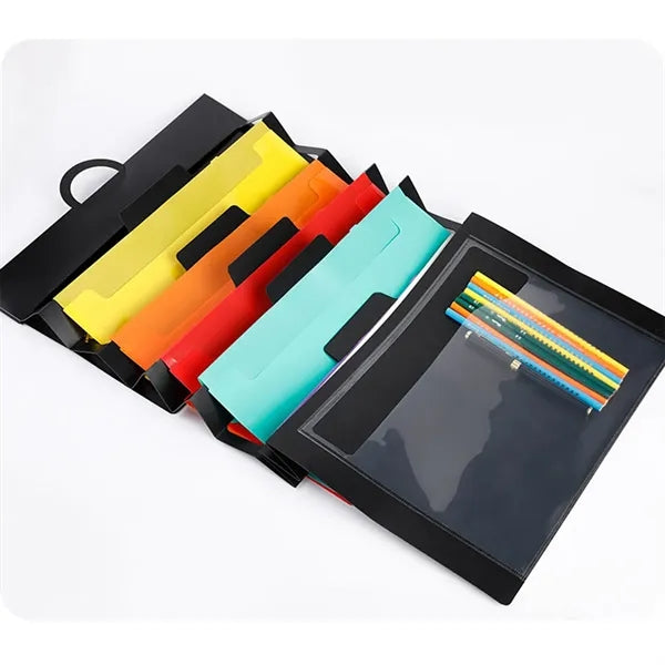 Hanging Document Storage Plastic Bag Multi-Grid Organizer
