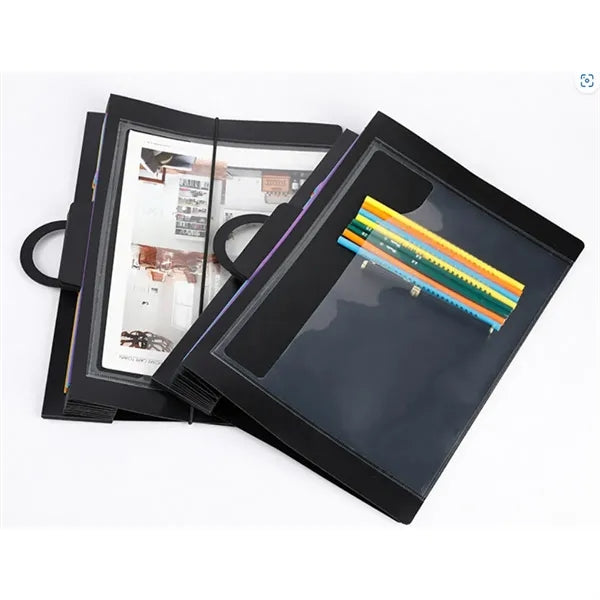 Hanging Document Storage Plastic Bag Multi-Grid Organizer