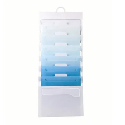 Hanging Document Storage Plastic Bag Multi-Grid Organizer
