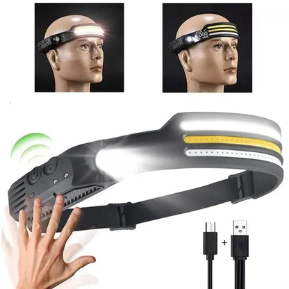 Rechargeable Waterproof Multifunctional Induction Headlamp