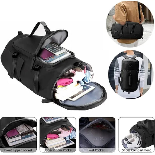 30L 3 in 1 Travel Duffel Backpack Tote