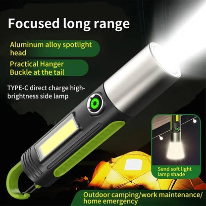LED Flashlight Rechargeable and Camping Lantern Combo
