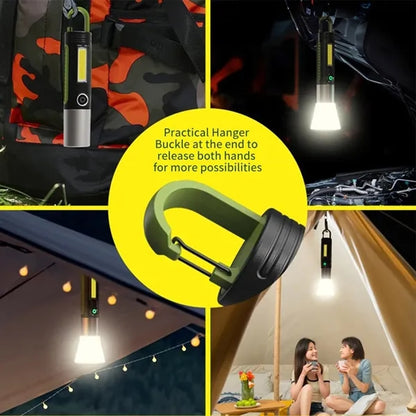 LED Flashlight Rechargeable and Camping Lantern Combo