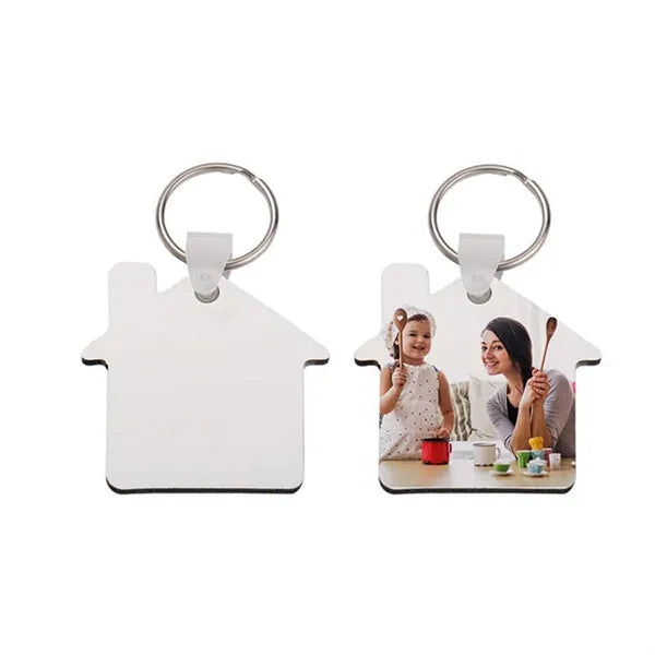 House shaped MDF key tag