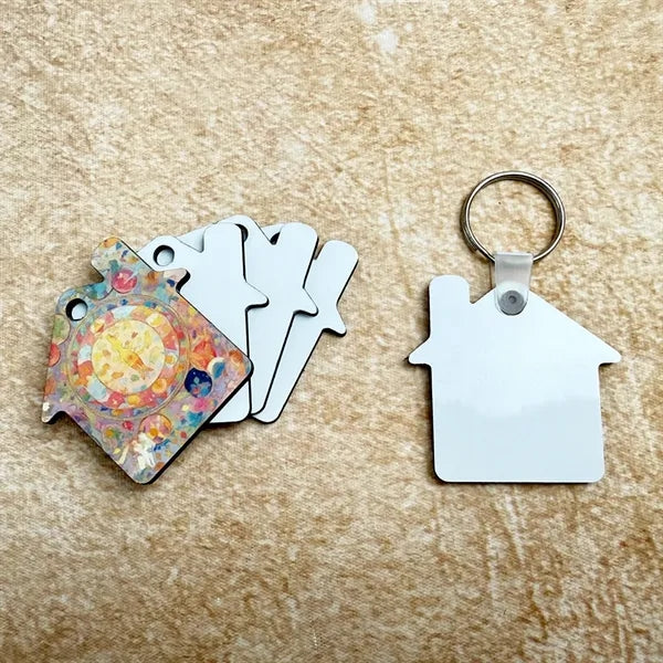 House shaped MDF key tag