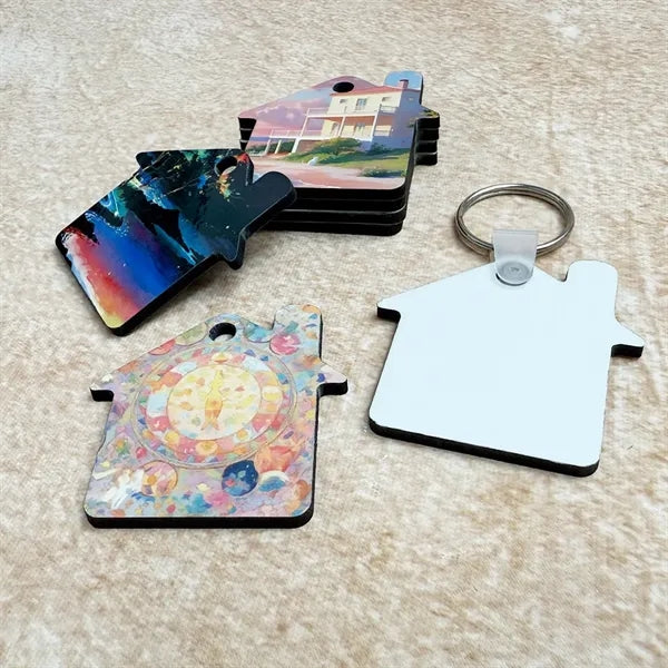 House shaped MDF key tag