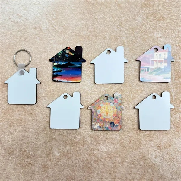 House shaped MDF key tag