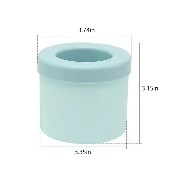 Portable press-type cylinder silicone maker ice cube mold