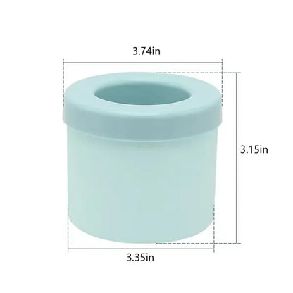 Portable press-type cylinder silicone maker ice cube mold