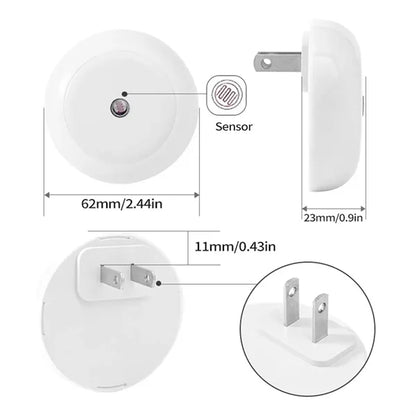 Automatic sensor plug in bedroom baby hallway night light