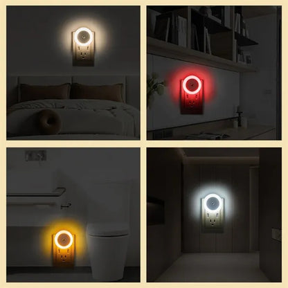 Automatic sensor plug in bedroom baby hallway night light
