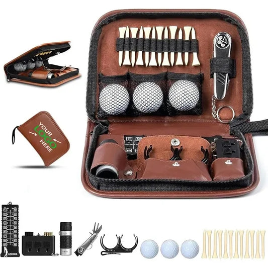 Golf Accessories Set With PU Leather Bag