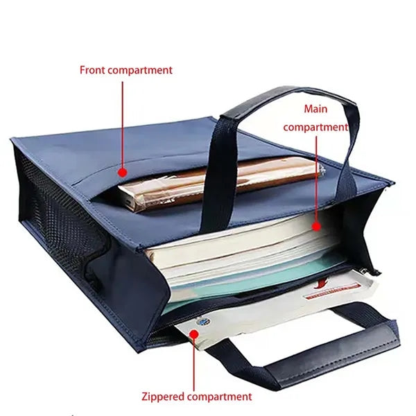 Oxford waterproof versatile file tote bag with sturdy handle