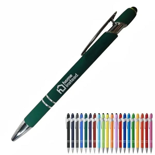 Aluminum Black Ink Stylus Ballpoint Pen MOQ 100PCS