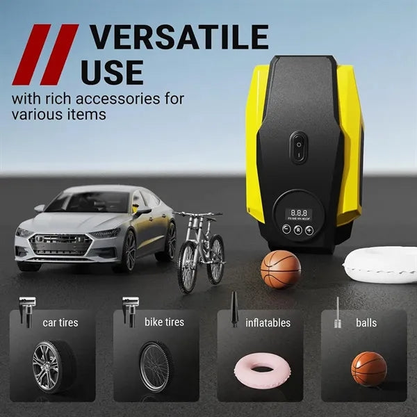Portable Air Compressor Tire Inflator With LED Light