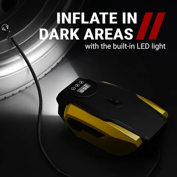Portable Air Compressor Tire Inflator With LED Light