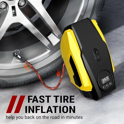 Portable Air Compressor Tire Inflator With LED Light
