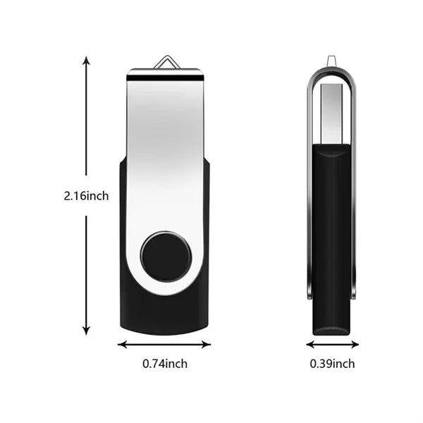 8GB Classic Metal Rotating USB Flash Drive MOQ100PCS
