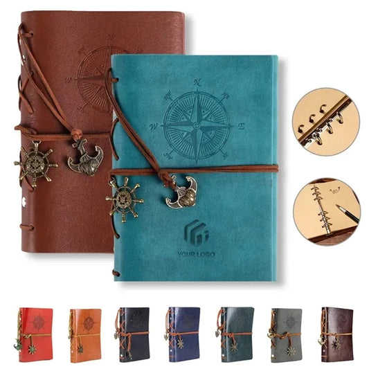 Vintage nautical spiral travel string diary journal notebook
