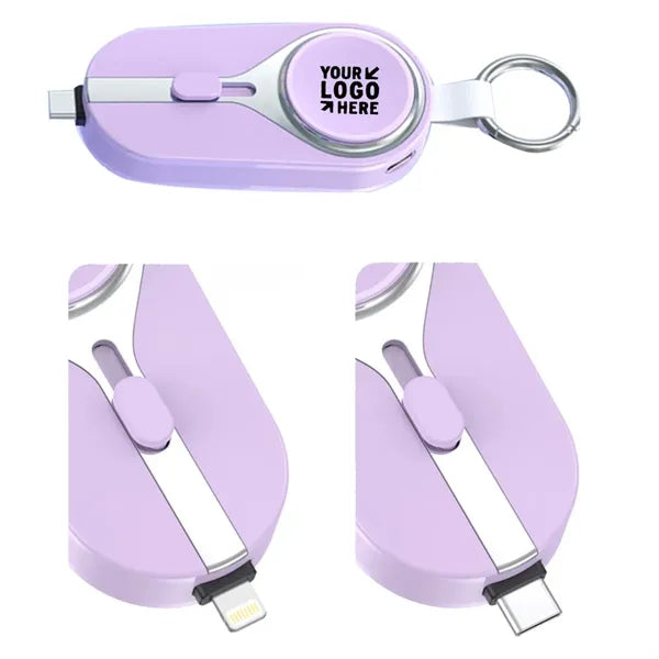 2 in 1 Keychain Travel Wireless Power Bank for Apple Phone