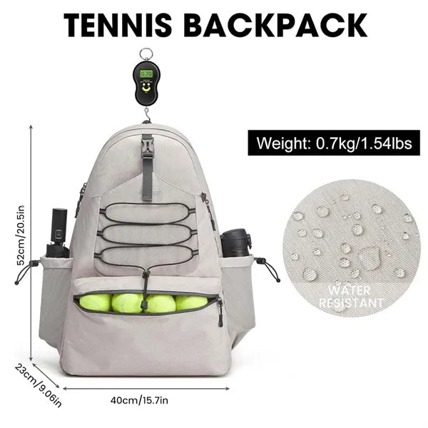 Large shoe compartment pickleball paddle backpack tennis bag