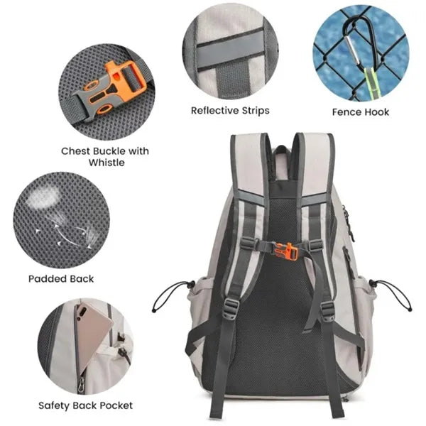 Large shoe compartment pickleball paddle backpack tennis bag