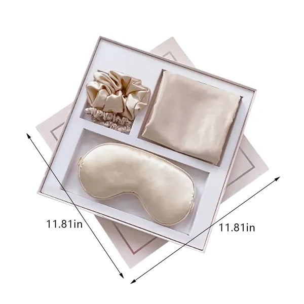 4 in 1 luxury women birthday pillowcase eye mask gift set