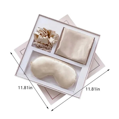 4 in 1 luxury women birthday pillowcase eye mask gift set