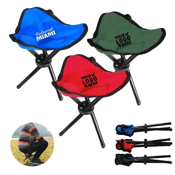 Folding Tripod 3 Legged Travel Fishing Camp Chair Stool