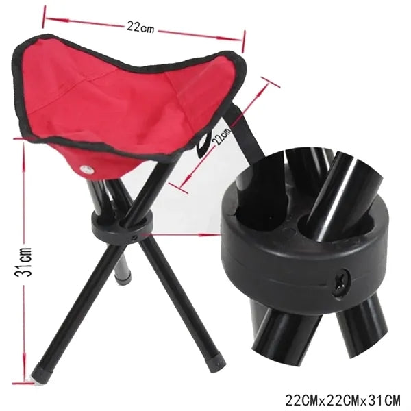Folding Tripod 3 Legged Travel Fishing Camp Chair Stool