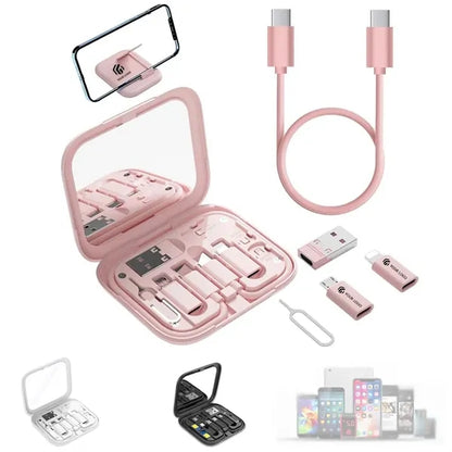 9 in 1 multi  storage box USB charging adapter cable kit