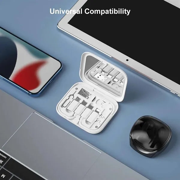9 in 1 multi  storage box USB charging adapter cable kit