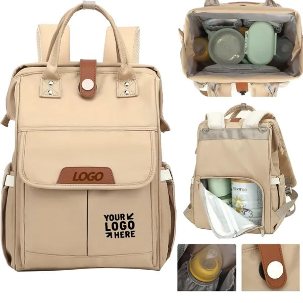 Magnetic Closure Waterproof Mommy Travel Diaper Backpack Bag