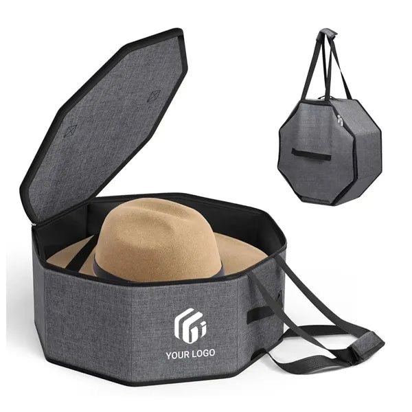 Travel organizer storage stackable round brim cowboy hat box