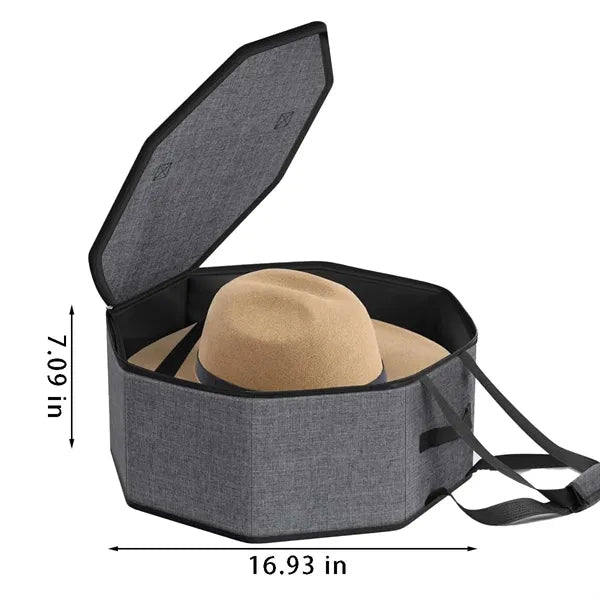Travel organizer storage stackable round brim cowboy hat box
