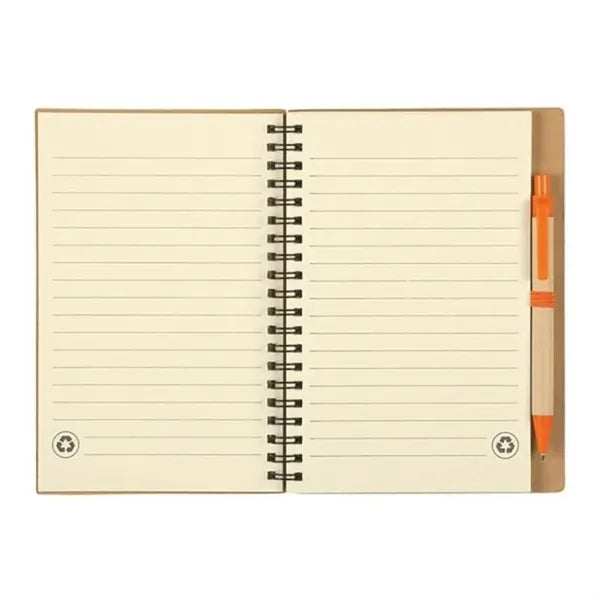 Eco-friendly spiral notebook and black ink pen MOQ100PCS