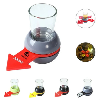 Versatile Fun Party Drinking Game Beer Shot Glass Spinner