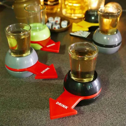 Versatile Fun Party Drinking Game Beer Shot Glass Spinner