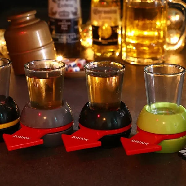 Versatile Fun Party Drinking Game Beer Shot Glass Spinner